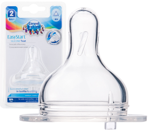 CANPOL BABIES СИЛІКОНАВИЙСУЧК ДО БУТИЛКИ ШИРИНИ +6м
