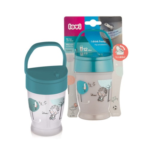 LOVI ЧАШКА З ТРАВОМ JUNIOR LOVELY BOY 250ml 12м+