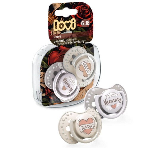 LOVI СОСКА ЗАСПОКІЙЛИВА ДИНАМІЧНА I LOVE MUMMY 6-18м 2шт.