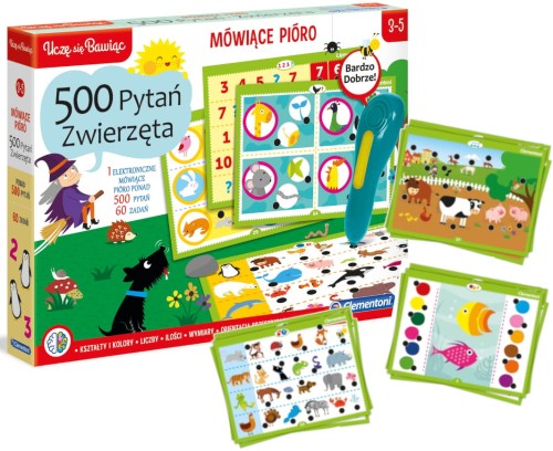 ГОВОРЯЧА РУЧКА 500 ПИТАНЬ ТВАРИНИ 60 ЗАВДАНЬ CLEMENTONI ОСВІТНЯ ГРА ВЧУСЬ ГРАЮЧИ - 50649