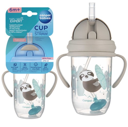 Canpol Babies Кубок Непромокай з Трубочкою З Обважувачем 6м+