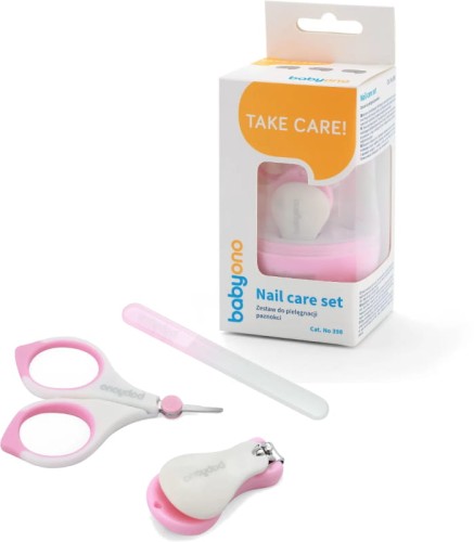 Babyono Набір для догляду за нігтями для дітей та немовлят Рожевий