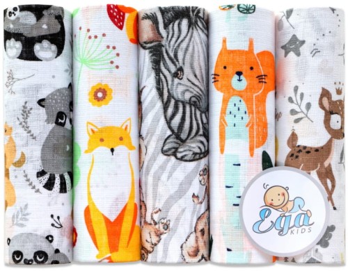 Ega Kids Набір багаторазових пелюшок бавовняних 5 шт. 70x80 см