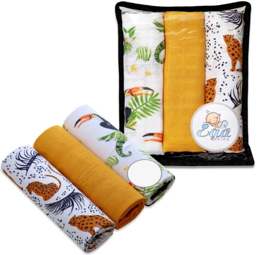 Ega Kids Комплект муслінових підгузків з візерунком 3 шт. 60x80 см