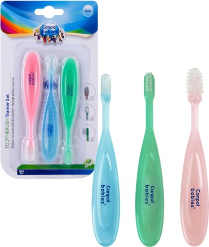Canpol Babies Набір зубних щіток 0m+ 3шт.
