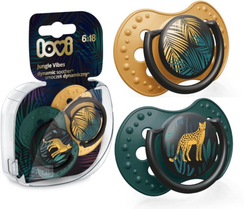 Lovi Соска Заспокоївальна Динамічна Силіконова Jungle Vibes Хлопчик 2шт. 6-18 м
