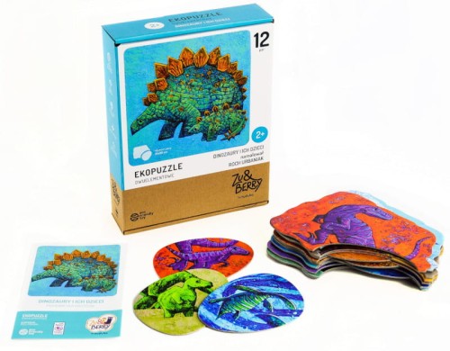 MUDUKO Екопазл Двокомпонентний. Динозаври І Їх Діти 12 Пар