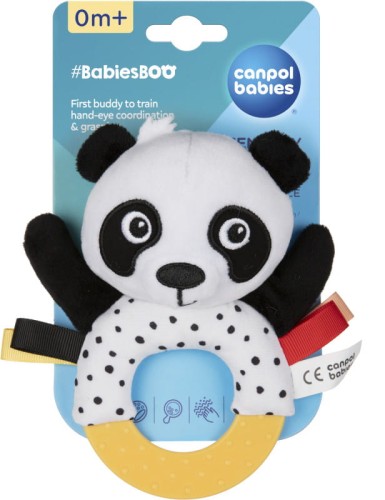 Canpol Babies Іграшка для Немовлят Брязкальце Гризунок У Формі Панди 0м+