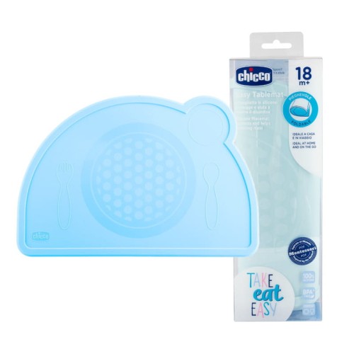 Chicco Силіконовий килимок для їжі синій Take Eat Easy 18м+