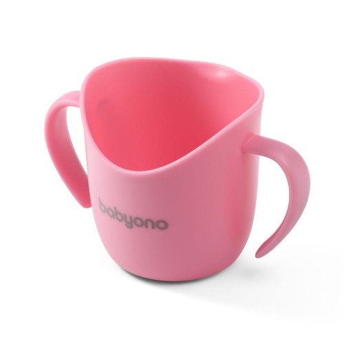 Babyono Ергономічний навчальний кубок Flow для самостійного пиття Рожевий