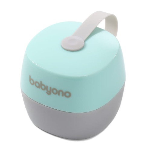 Babyono Контейнер для пустушок Чохол Еластичний Замок Сірий-М'ятний