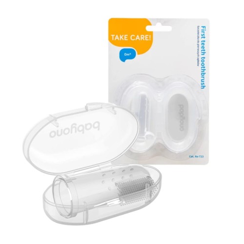 Babyono Щітка для зубів на палець для немовлят з футляром