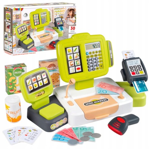 Smoby Електронний Касовий Апарат З Сканером + Аксесуари 3+