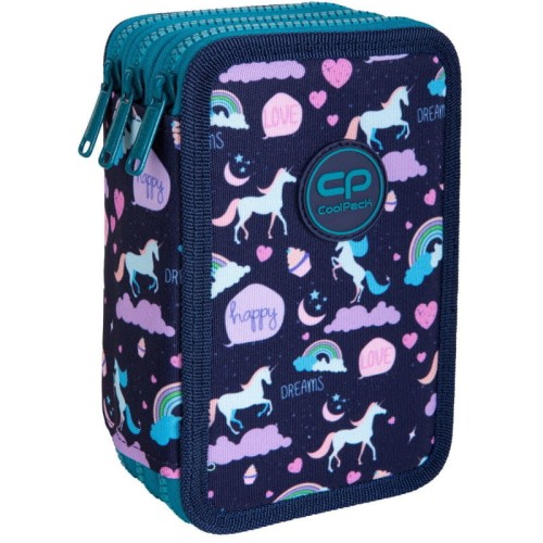 CoolPack Jumper 3 Пенал 3-камерний З Приладдям Щасливий Єдиноріг