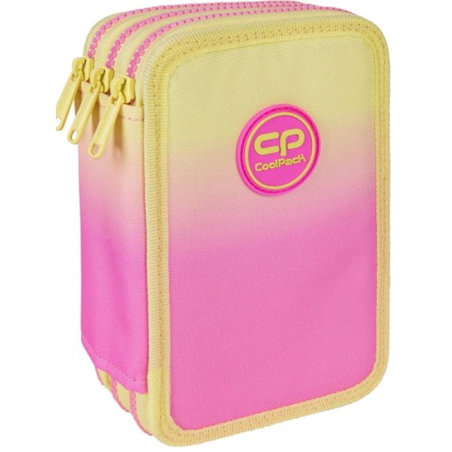 CoolPack Jumper 3 Пенал 3-комірковий З Обладнанням Градієнт Персиковий Жовтий Рожевий