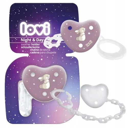 LOVI ЛАНЦЮЖОК ДЛЯ СОСКИ ЗАХВИСЬКА КЛІПС НІЧ І ДЕНЬ BPA 0% 10/893_ДІВЧИНКА 0+