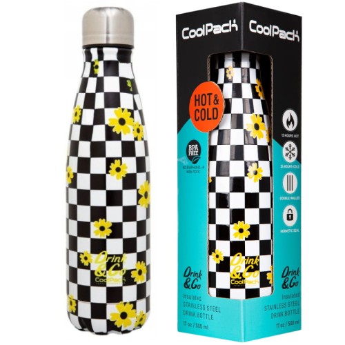 COOLPACK ТЕРМОС DRINK&GO БІДОН ТЕРМІЧНИЙ МЕТАЛЕВИЙ CHESS FLOW 500ML BPA FREE