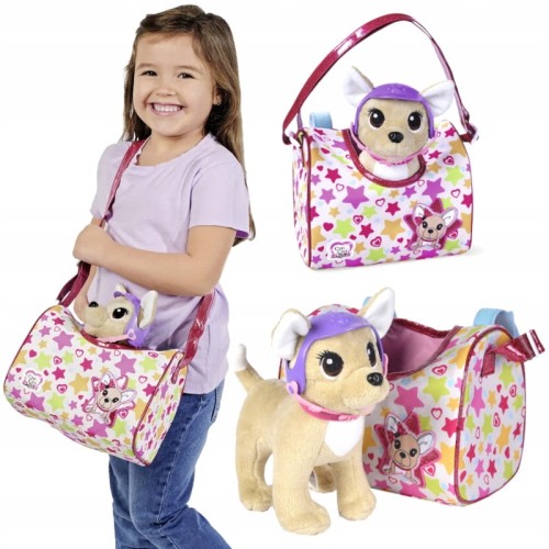 CHI CHI LOVE СОБАЧКА У СУМКУ КОШИК ДЛЯ СКЕЙТБОРДУ GRAND TOUR ПЛЮШЕВИЙ ІГРАШКОВИЙ 3+