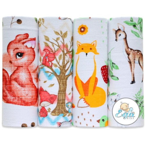 Ega Kids Набір Тетратних Пелюшок Візерункових 4 шт. 70/80 см Lux