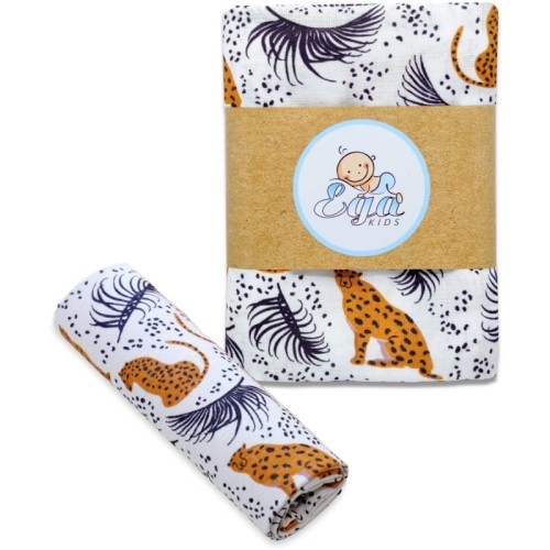 Ega Kids Пелюшка Окутувальний Мусліновий Леопард 120/120 см