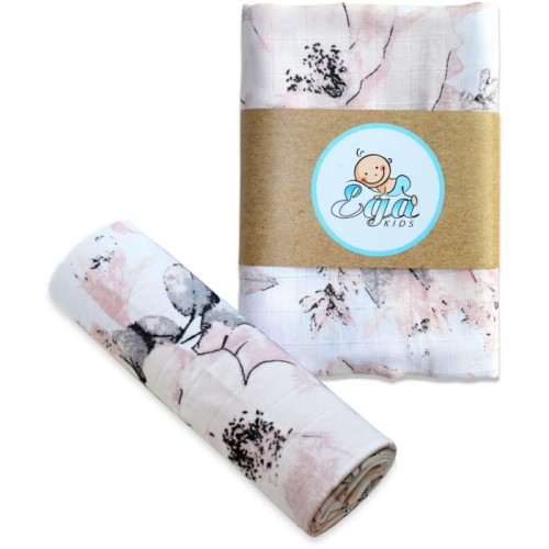 Ega Kids Пелюшка Обгортка Муслінова Квітка Рожевий 120/120 см