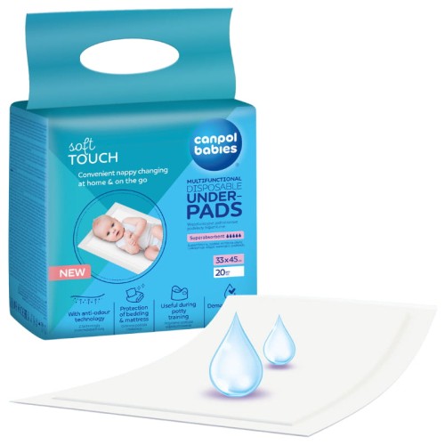 Canpol Babies Багатофункціональні гігієнічні прокладки 33x45 см 20 шт