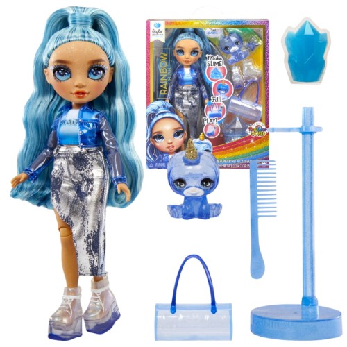Rainbow High Classic Лялька Скайлер Бредшоу Блакитна Набір З Аксесуарами Слайм + Тваринка
