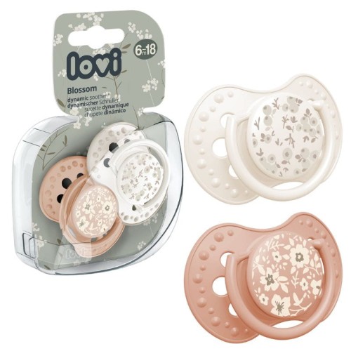 LOVI Динамічна Соска Силіконова Заспокійлива Blossom Ivory 6-18м 2 шт.