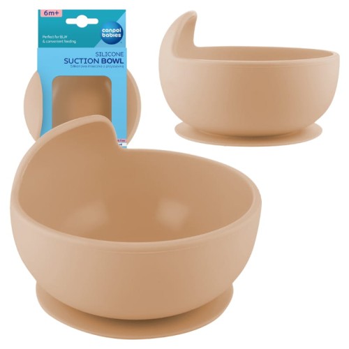 Canpol Babies Силіконова Чаша З Присоскою Бежевий 330 мл 6м+
