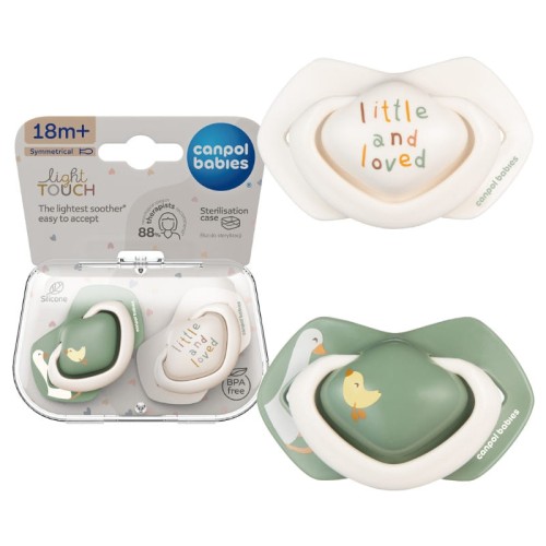 Canpol Babies Силіконовий пустушка Симетричний Light Touch Гусак 18м+