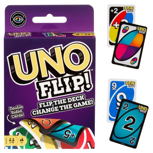 MATTEL ГРА ТОВАРИСТСЬКА КАРТОЧНА UNO FLIP КАРТИ 7+