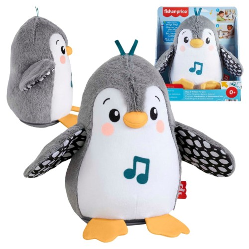 Fisher Price Пінгвін Ківак Зabawka Інтерактивна Маскотка Обіймашка Музична 0м+
