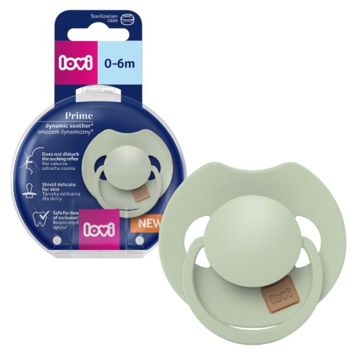 LOVI Prime Динамічна Соска Силіконова Заспокійлива Фісташка 0-6м