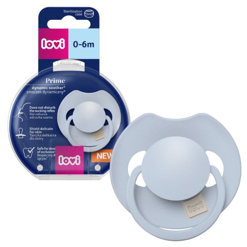 LOVI Prime Динамічна Соска Силіконова Заспокоююча Baby Blue 0-6м