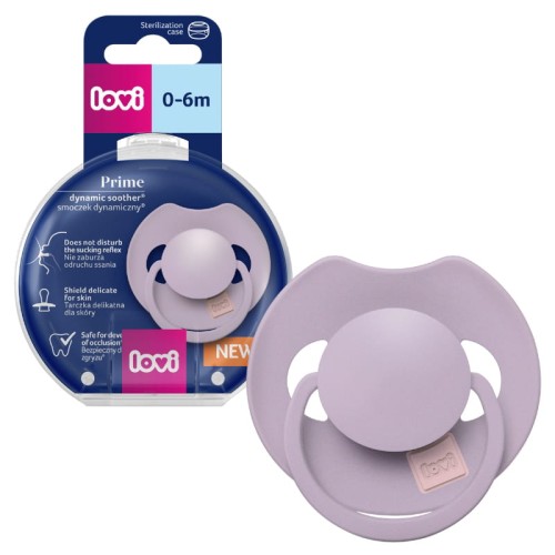 LOVI Prime Динамічна Силіконова Пустушка Заспокійлива Фіолетова 0-6м