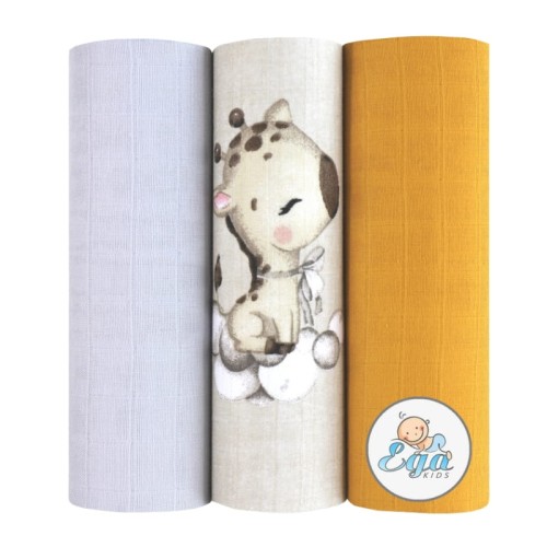 Ega Kids Муслінові підгузники 3 шт. Комплект 60 x 80 см