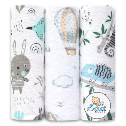 EGA НАСТАВКА ПІДГОЛІВНИКІВ ФЛАНЕЛЕВИХ 3 ШТ УПАКОВКИ 3 ПАК ФЛАНЕЛЬ 70 Х 80 СМ