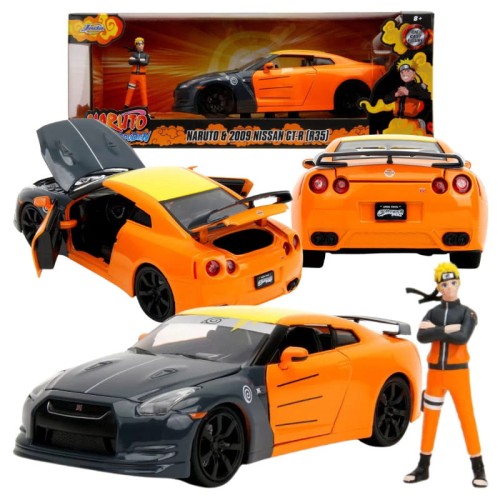 Jada Naruto Auto 2009 Nissan GT-R 1:24 + Figurka Metalowa
