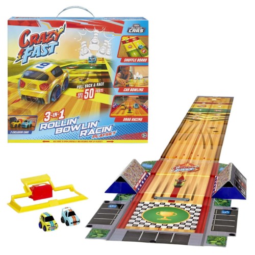 Little Tikes Crazy Fast 3w1 Zestaw Wielofunkcyjny Rollin Bowlin Racin Kręgle Tor Wyścigowy