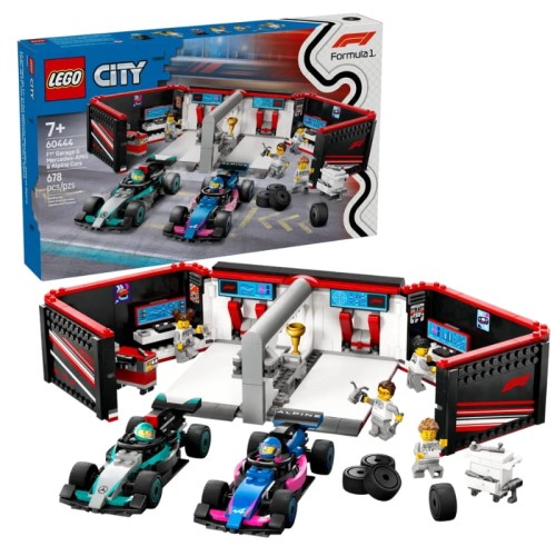 Lego City Zestaw Garaż I Bolidy Mercedes-AMG I Alpine F1 678 El. 7+
