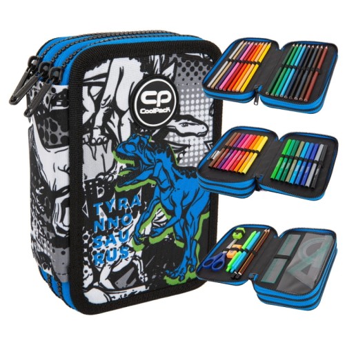 Coolpack Jumper 3 Piórnik Z Wyposażeniem Trzykomorowy Dinozaur T-Rex