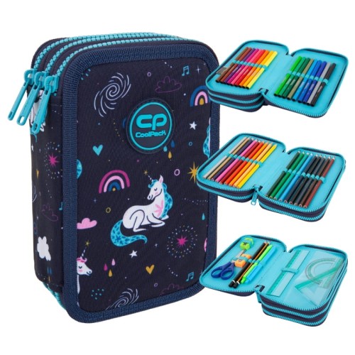 Coolpack Jumper 3 Piórnik Z Wyposażeniem Trzykomorowy Mrs Unicorn