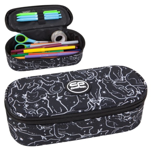 Coolpack Campus Piórnik Jednokomorowy Z Klapką Bez Wyposażenia Black Cats