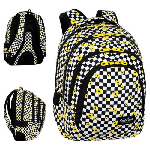 Coolpack Drafter 3 Plecak Szkolny Trzykomorowy Młodzieżowy Chess Flow