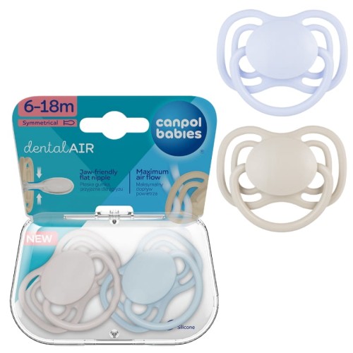 Canpol Babies Smoczek Silikonowy Symetryczny Dental Air 6-18m