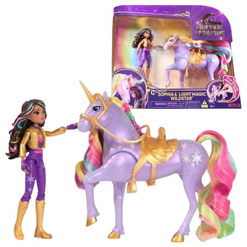 Spin Master Unicorn Academy Lalka Sophia I Świecący Jednorożec Wildstar Akademia Jednorożców Zestaw Interaktywny 4+