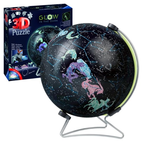 Ravensburger Puzzle 3D Globus Świecący W Ciemności Model Przestrzenny Konstelacje Gwiazd 190 El. 6+