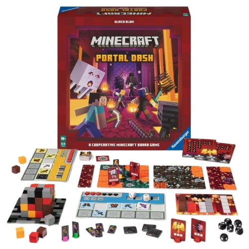 Ravensburger Minecraft Portal Dash Gra Planszowa Kooperacyjna Strategiczna Logiczna