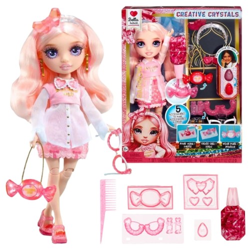 Rainbow High Creative Crystals Bella Parker Lalka + Akcesoria Kryształowe DIY Do Samodzielnego Wykonania