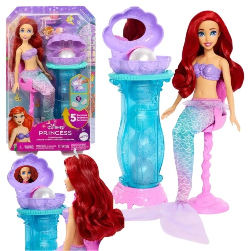 Disney Princess Lalka Księżniczka Arielka Zestaw Muszelkowa Toaletka 3+